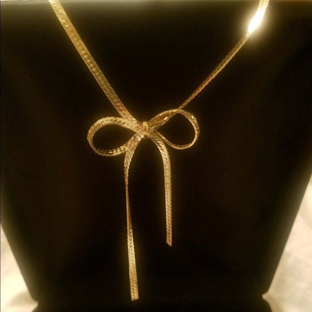 Sterling Silver Bow Necklace